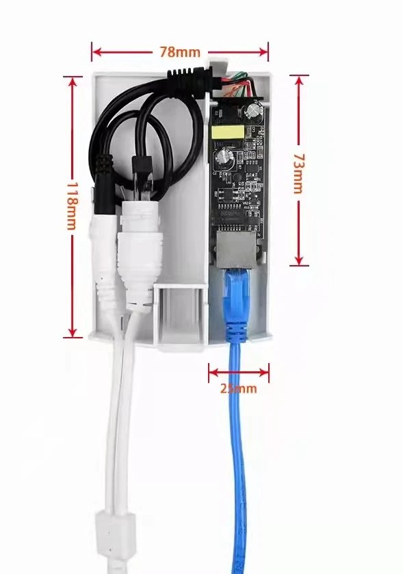 Сетевой адаптер 2 в 1 для IP-камеры IEEE802.3at/af уличный водонепроницаемый разделитель модуля POE 48 В до