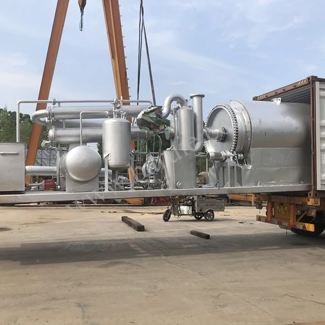 Small Scale Mini Waste Plastic Pyrolysis Plant With Skid Mounted