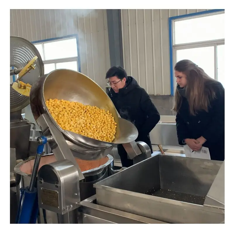 Hot Sale Industrial Gas Electric Popcorn Machine Automatic Popcorn Making Machine Manufacturer