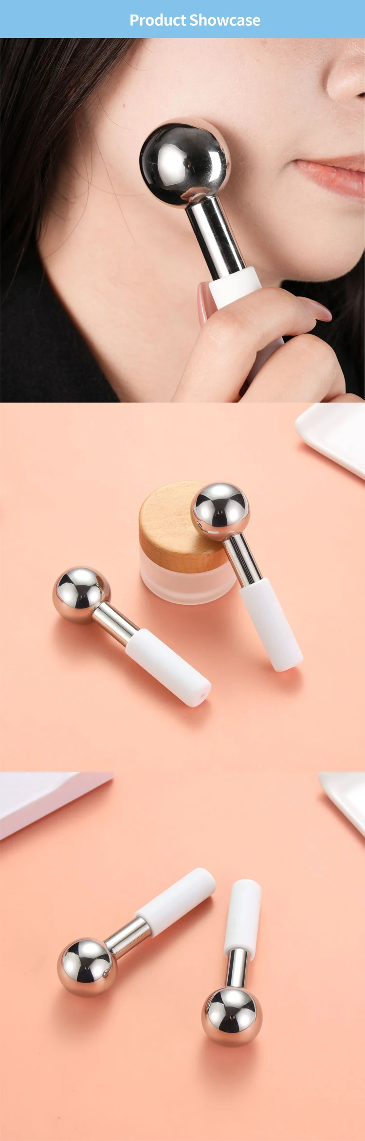 2024 Factory Price Round Facial Cold Globes Cold Facial Globes Cold Globes Custom Logo For Facial Massage