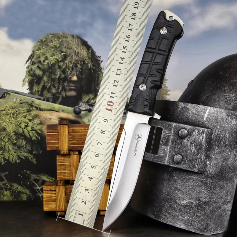 Outdoor Tactical DC53 Steel Self-Defense Weapon Sharp Wilderness Survival Hunting Folding Knife