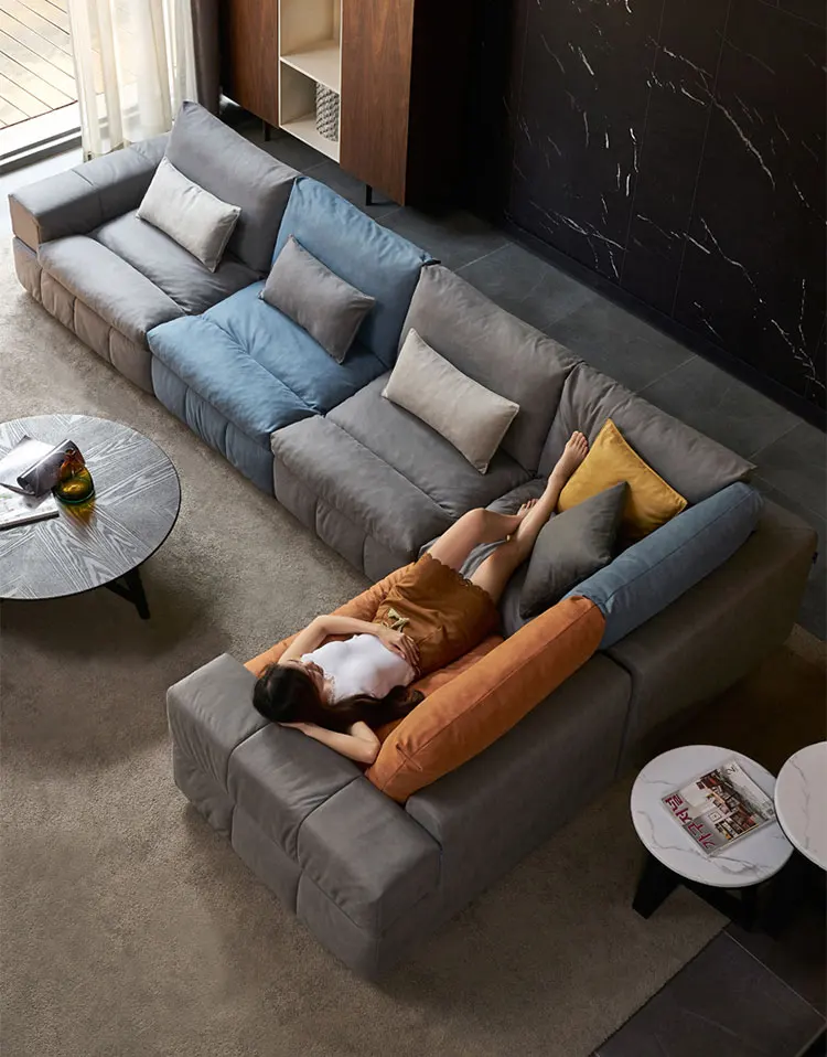 2024 modern Corner has music to play a function fabric living+room+sofas sectionals sofa set 7 seater