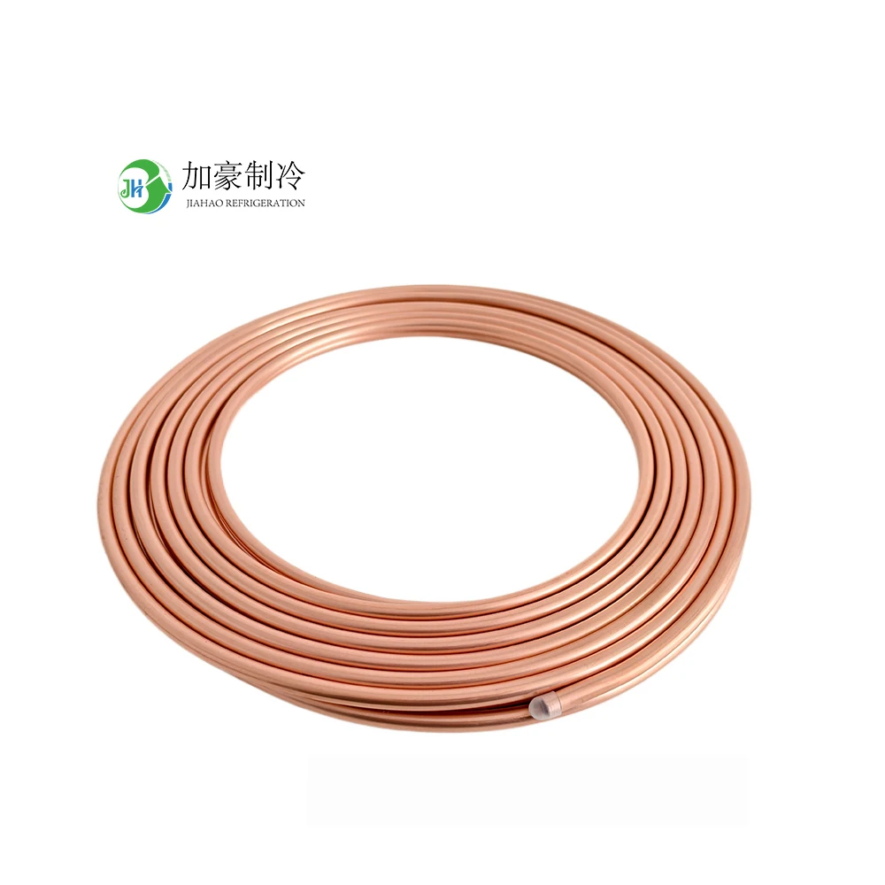 PE Insulation Copper Pipe with Plastic Cap 3/8 5/8 1/4 1/2 164FT Ex-Price for Refrigeration in Air Conditioners