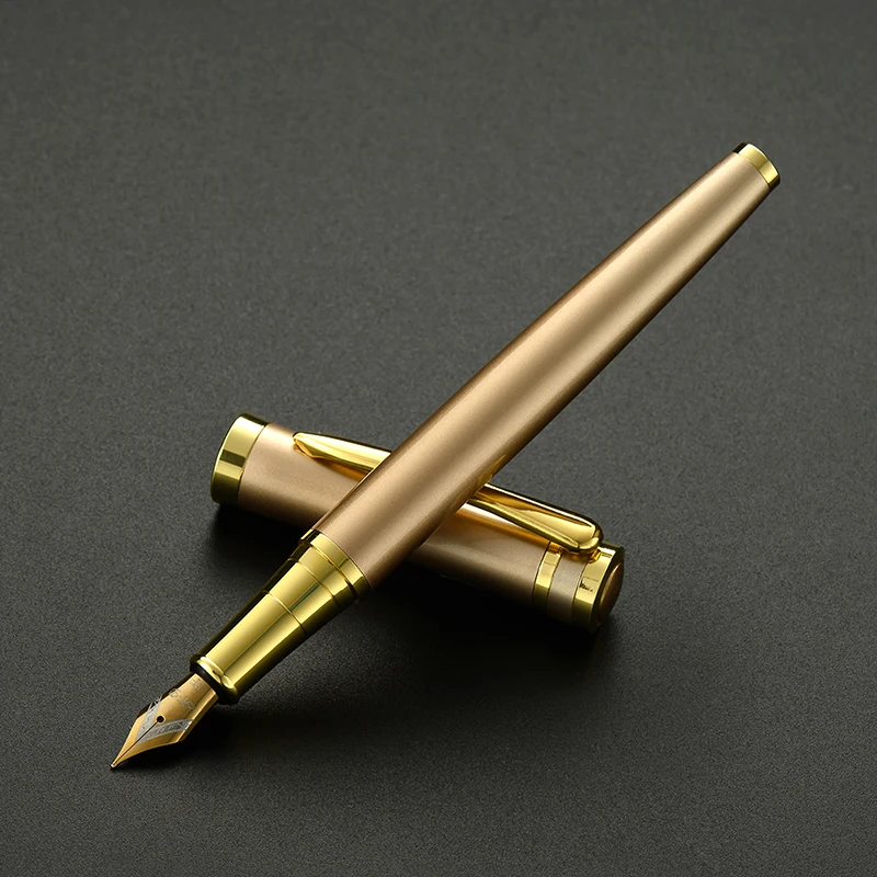 Promotional Product Red Black Gold Metal Ink Fountain Pen Durable Calligraphy Luxurious Pens for Business