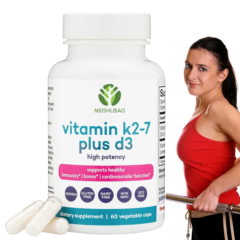 Hight Quality Low Price Vitamin K2 Mk7 Capsules Vitamin K2 Powder Vitamin D3 K2 Hard Capsules