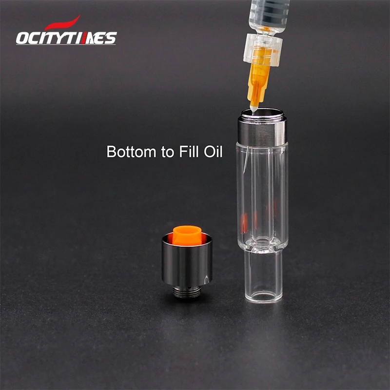 2022 no leak no oil out vaporizer 510 ego oil cartridge 1.0ML full glass ceramic atomizer
