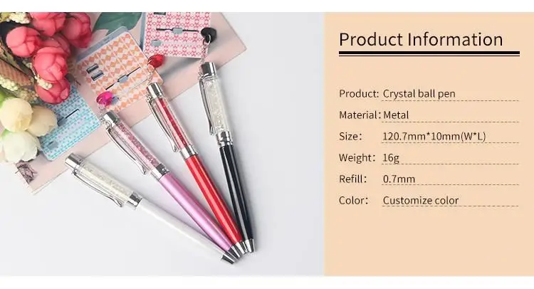 New design crystal stylus pen ballpoint pen refill unique pen with custom logo