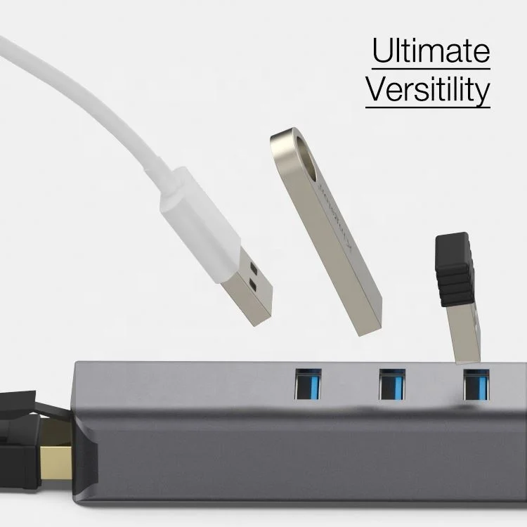  4 в 1 многофункциональная USB C концентратор 3 0 для портативных ПК компьютер аксессуары адаптер USB-C RJ45 Hub зарядного
