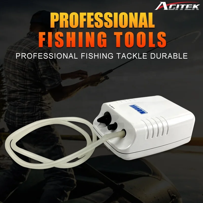 Fishing Aerator Bottle Silent 2 Speed Plastic Oxygen Pump Portable Waterproof Mini Aquarium Fishing Air Pump For Fish Tank
