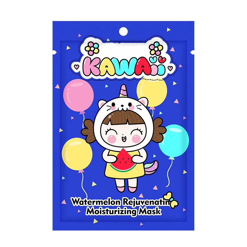 Selling Watermelon Flavor Hyaluronic Acid Moisturizing Cotton Mask