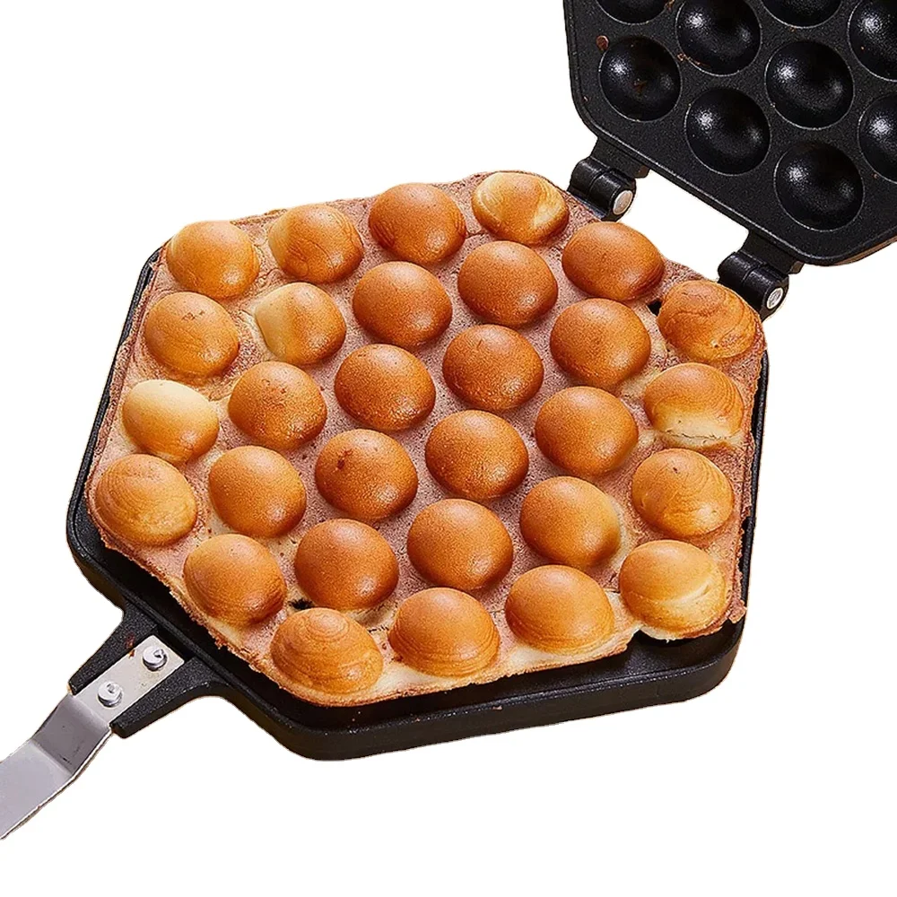 Egg Bubble Cake Baking Pan Mold Eggettes Iron Aluminum Hongkong Waffle Maker Mould Non-stick Coating DIY Muffins Plate