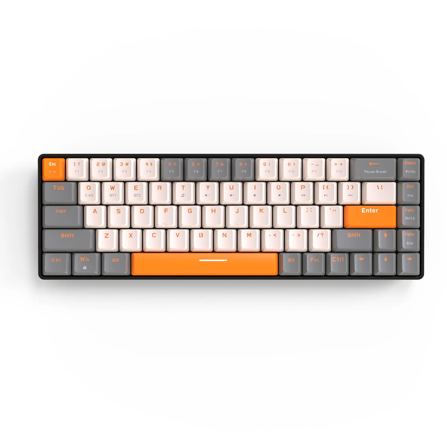 68 Keys 2.4G Blue-tooth Dual Mode Hot Swap Computer Gaming Wireless Mechanical Keyboards