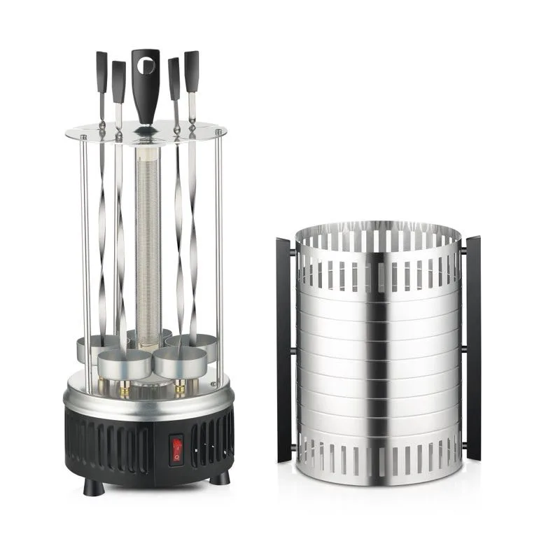 Многофункциональный бездымный Электрический Вертикальный вращающийся гриль 1400 Вт