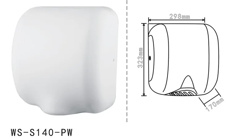 Wholesale Stainless Steel 304 High Speed Hand Dryer Mini Automatic Jet Air Hand Dryer WS-S140