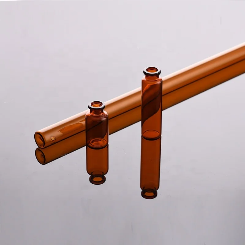 Amber or Transparent Borosilicate Glass Test Tube for Vial Bottle