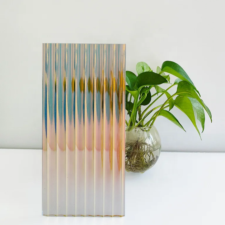 Partner Glass  3 mm 3.5 mm  Hot Melt Clear Diamond Karatachi Moru Nashiji  Woven Clear Bronze Patterned Glass