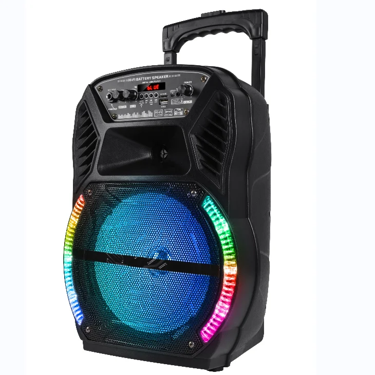 8-дюймовый Портативный беспроводной Bluetooth динамик-тележка со светодиодной подсветкой