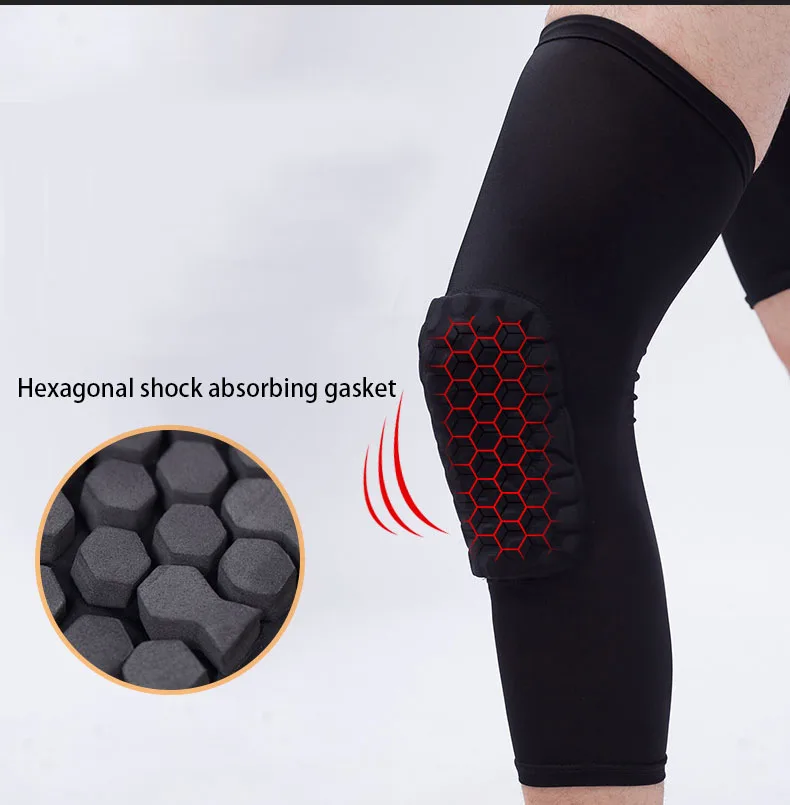 Factory Wholesale Basketball Football Weightlifting Knee SUPPORT BRACE Elastic Fabric Breathable Knee Sleeve UV Calf Thigh