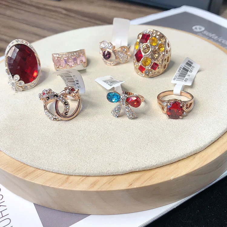 Hot Sale Saudi Arabia Ring Luxury Zircon Jewelry Alloy Ring