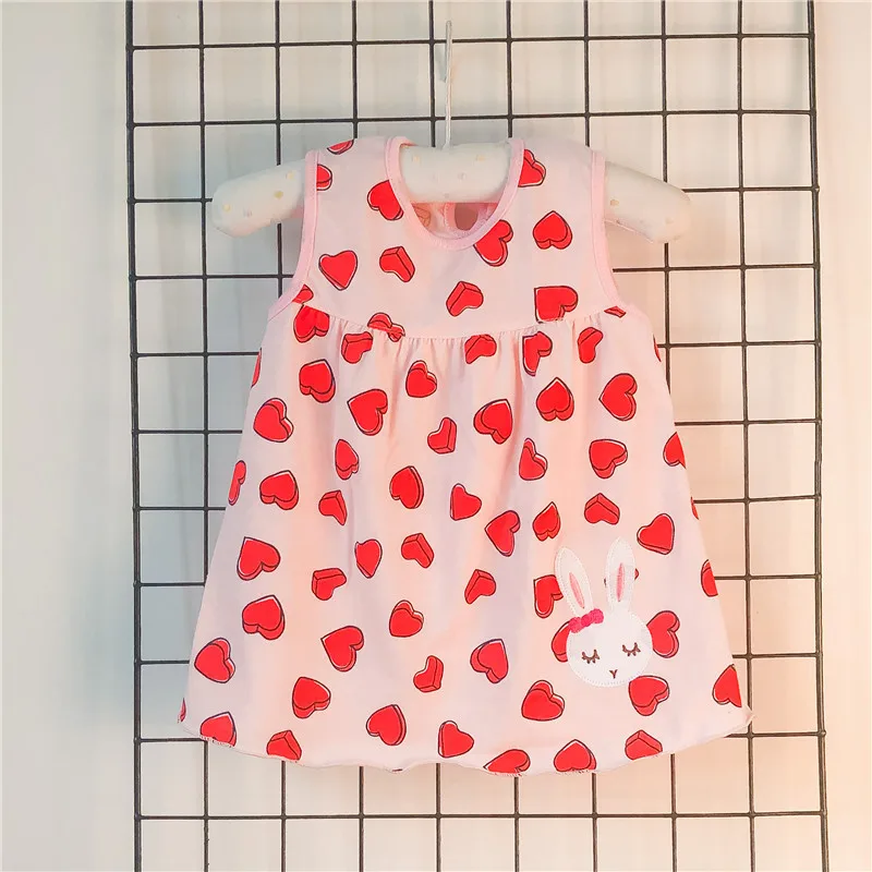 
over 30color 0-1year Summer 100% cooton Baby Dress /girl baby Sleeveless flower print dress clothes toddle baby girl Dress 