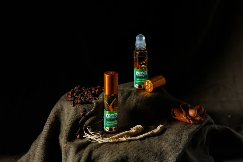 Balm And Oil Herbal Green Herb Oil With Ginseng Made Of 100% Genuine Herbs Enhances With Ginseng Root Product From Thailand