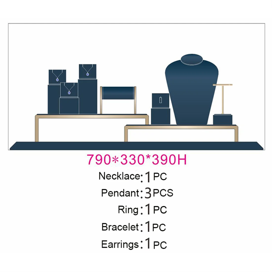 Earrings set rotating floor standing necklace wooden white holder displayer store jewelry display stand for jewelry