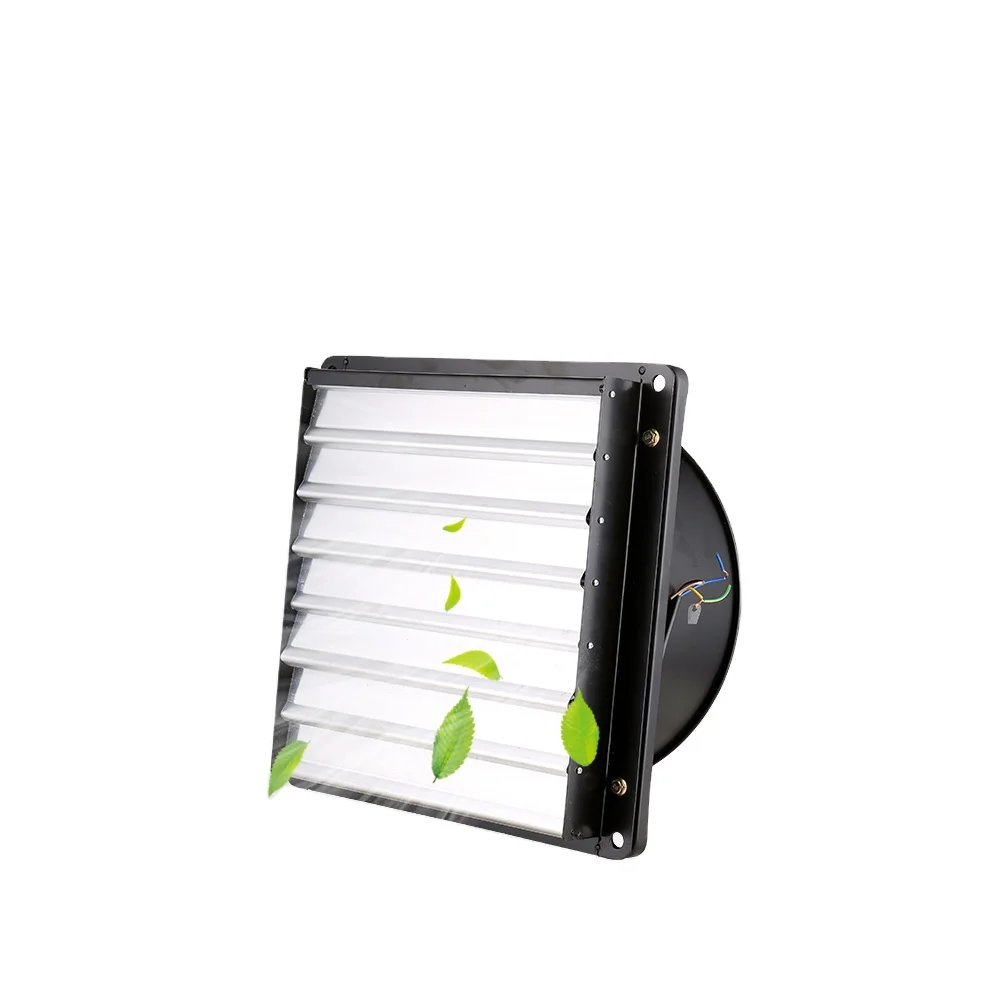 240mm 640mm square louvre bracket wall fan with external rotor motor