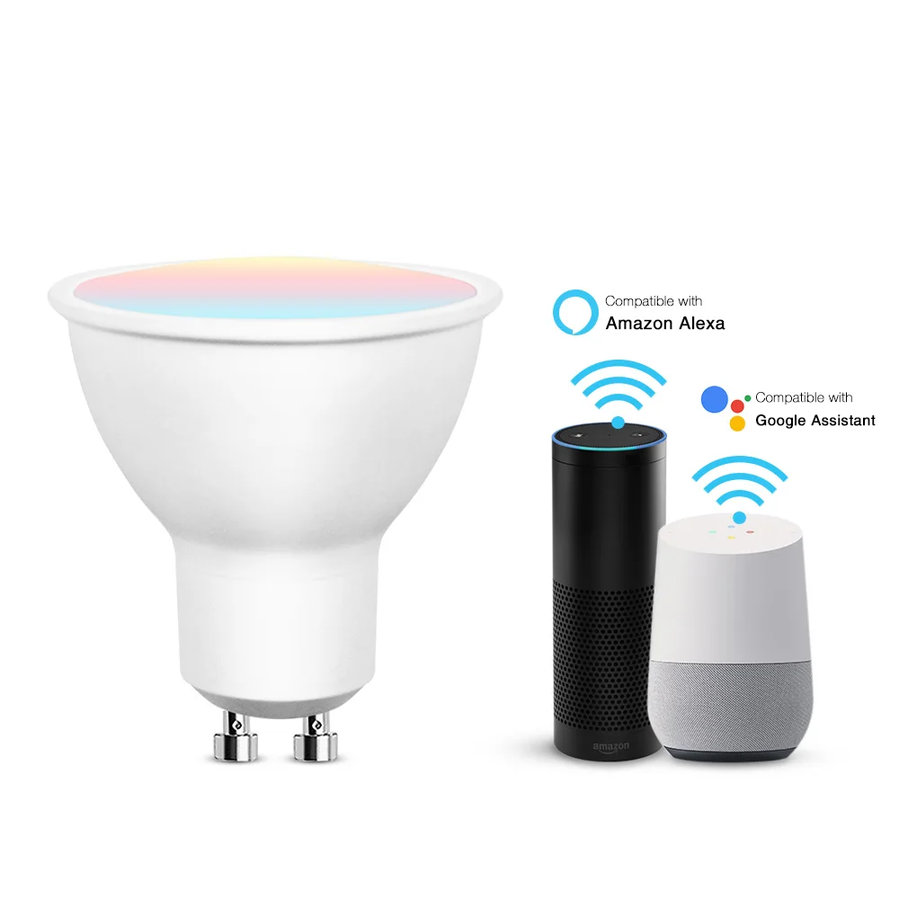 Tuya Smart Light Blubs 500Lum Led  Color Adjustable and Dimmable That Work with Alexa Google Home