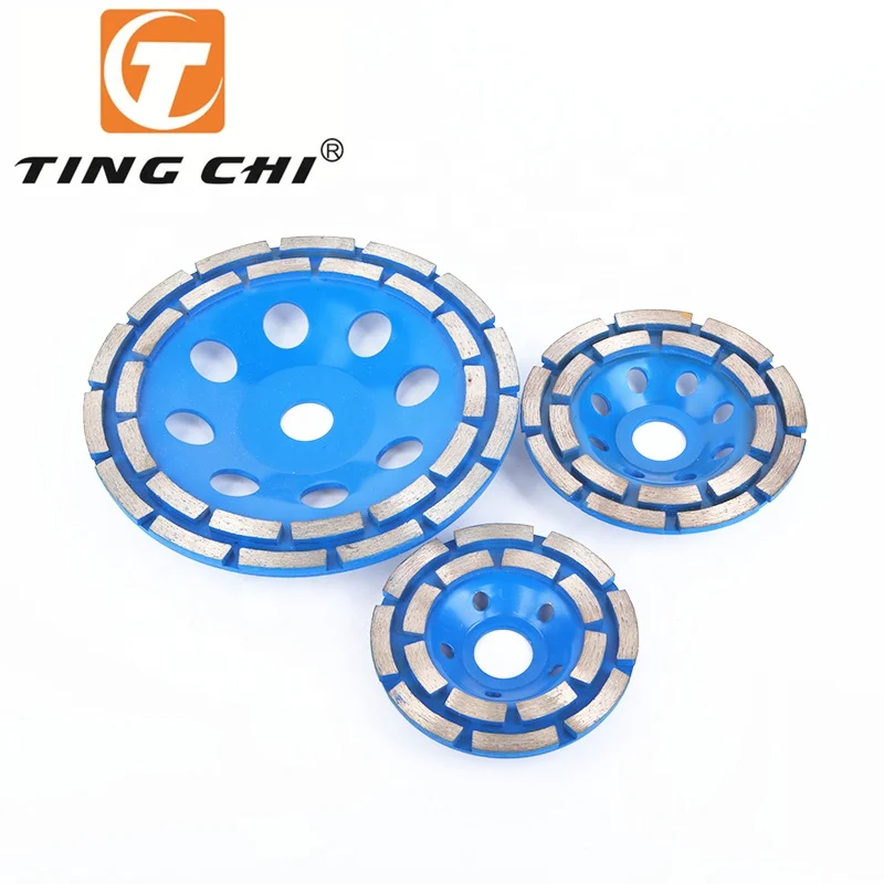 Diamond Double Row Disc Concrete Grinding Sintered Diamond Floor Grinding Cup Wheels Diamond Polishing Cup Wheel