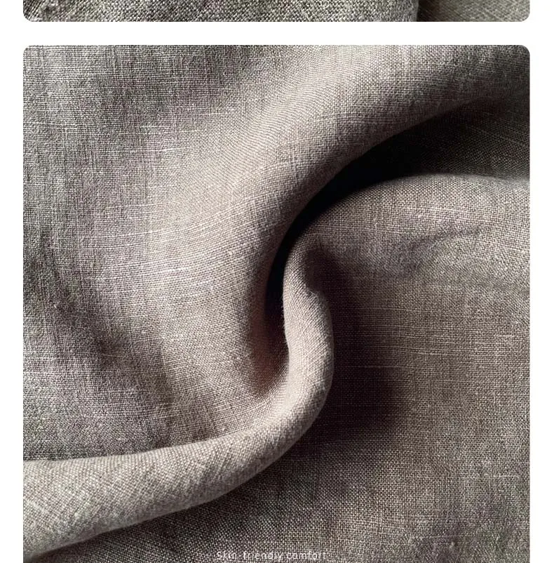 260g heavy pure hemp fabric pants skirt shirt solid color 9 hemp fabric
