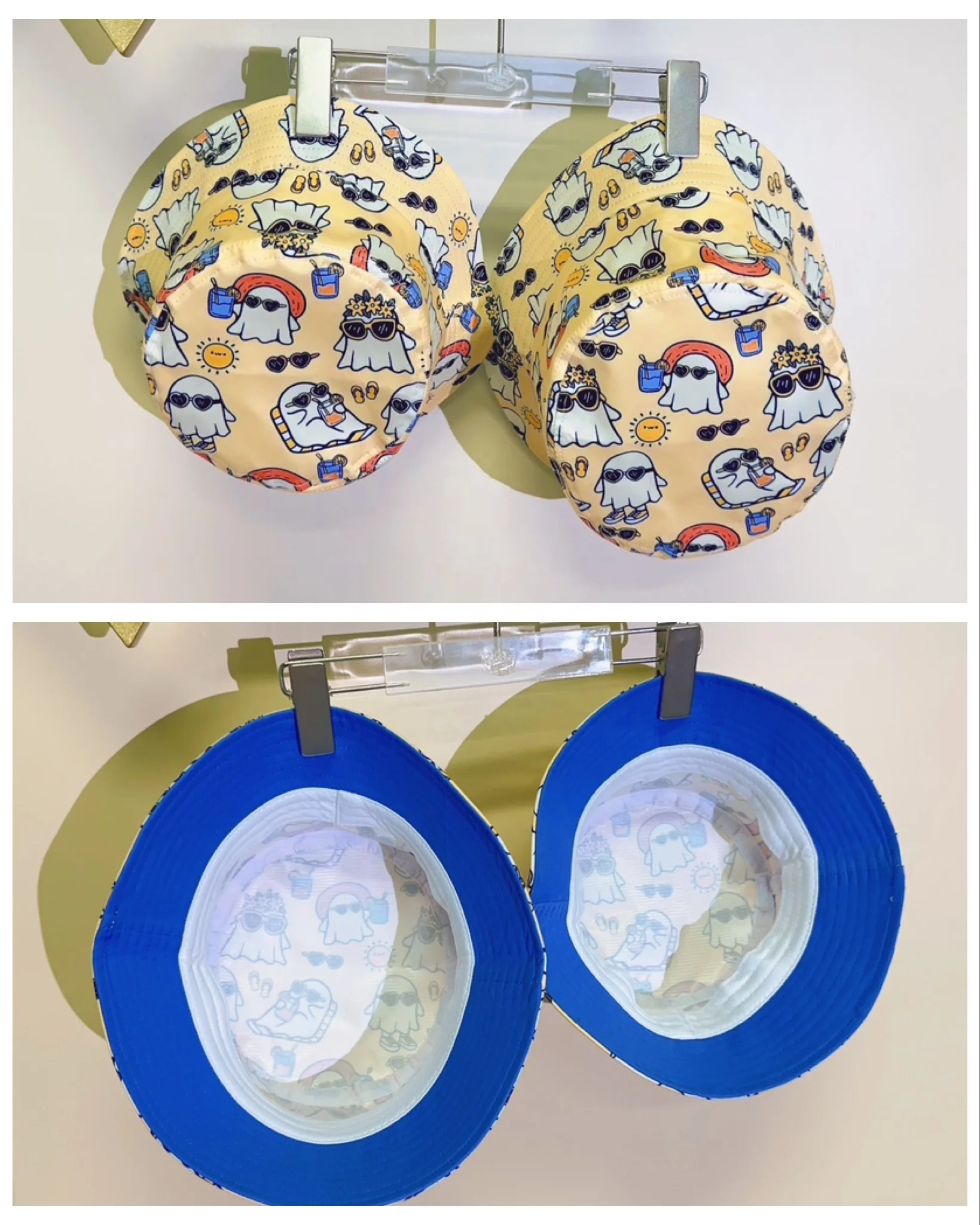 KERUI Wholesale Unisex Cartoon Bucket Hats for Mom and Baby New Design Fashion Outdoor Print kids Caps children Baby Girl