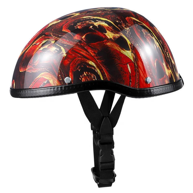 Vintage Motorcycle Riding Open Face Helmet Dot Approved Half Helmet Retro casco de motocicleta Cycling Bicycle Helmet Men Women