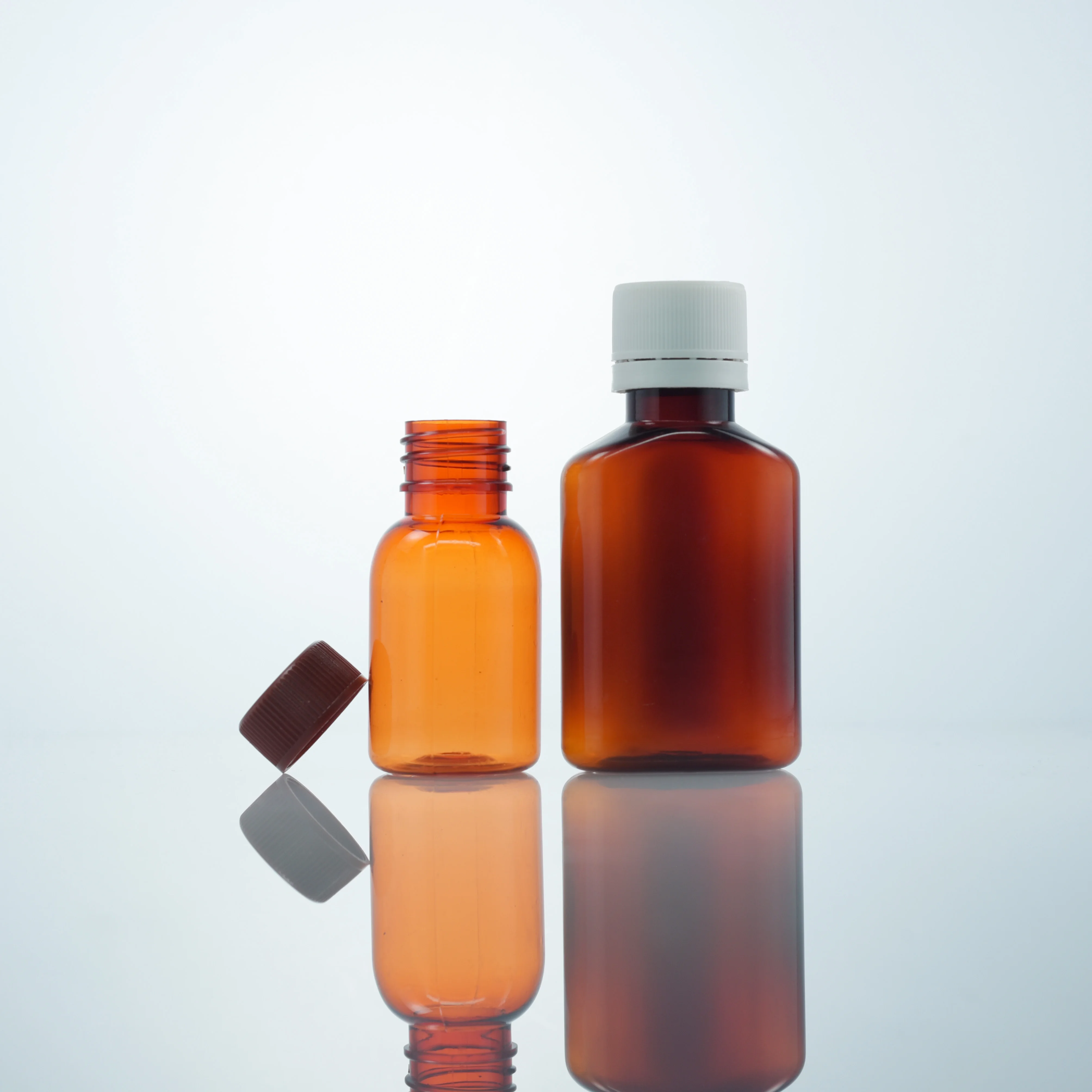 Наркотиков класс 60 мл 100 ПЭТ янтарные пластиковые бутылки Сироп От Кашля бутылка жидкости медицины полости рта с защитой от несанкционированного доступа
