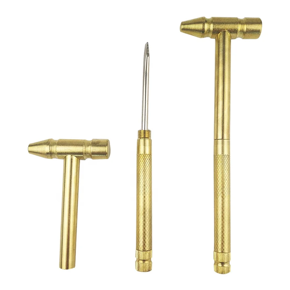 Solid Brass Copper Colour Head Sledge Hammer for Watch Repair Hammer