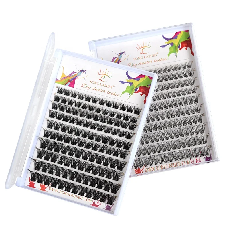 SONG LASHES Pre Cut C/D Mix Length DIY Eyelash Individual Cluster Lashes