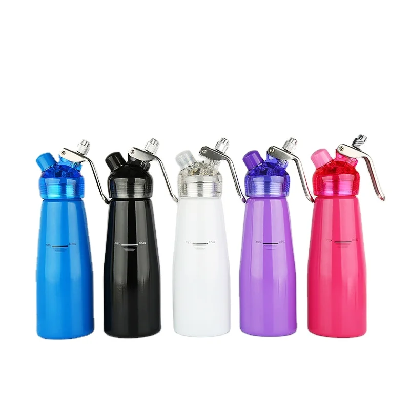 Personality Customized Aluminum Whipped Cream Dispenser Metal Cream Whipper With  Charger Holder