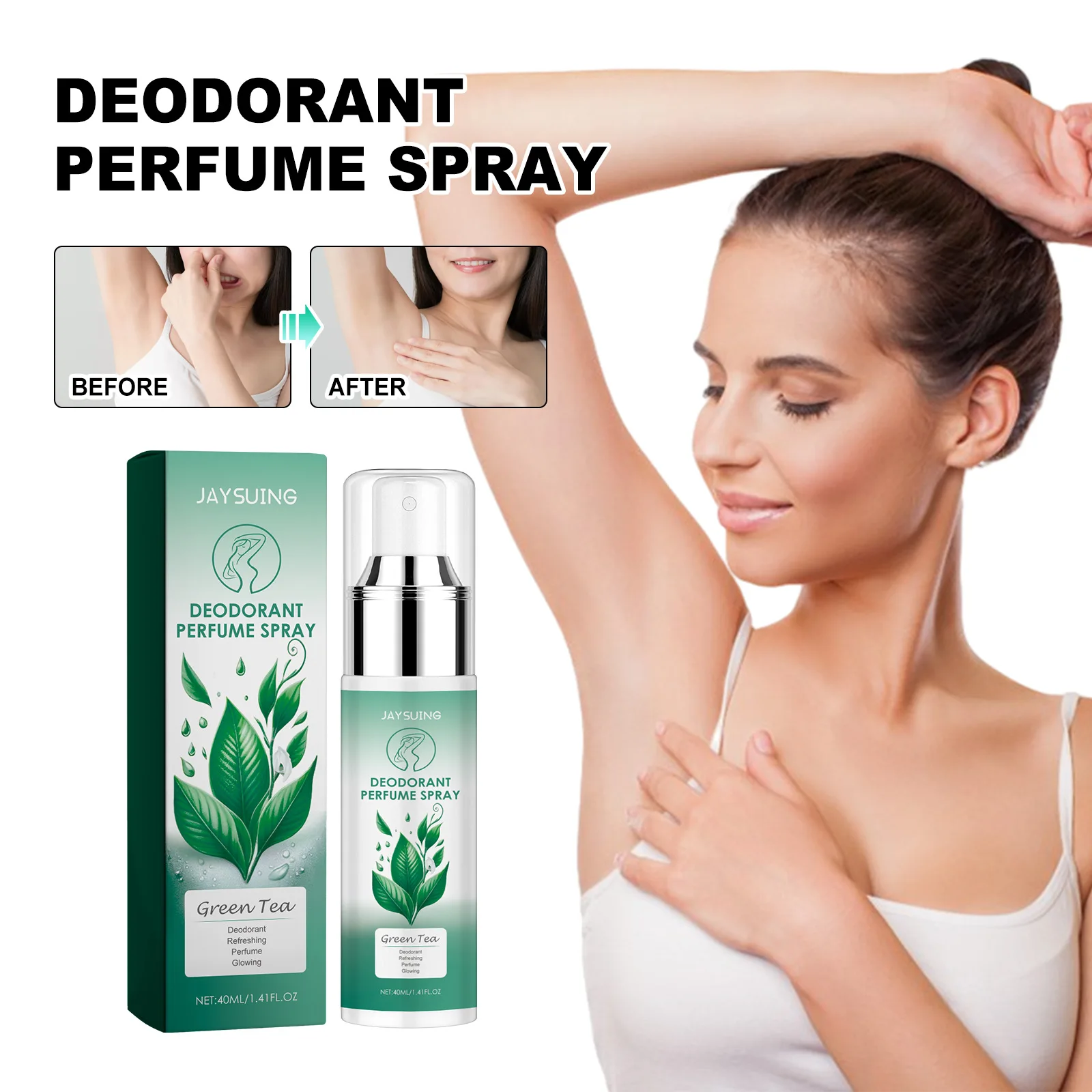 Sweating under the armpit deodorizing refreshing lasting green tea deodorizing under the armpit spray