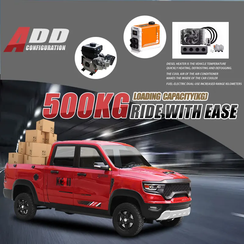 YANUO  High speed 4 door 4 seats electric mini bass pickup Large size truck