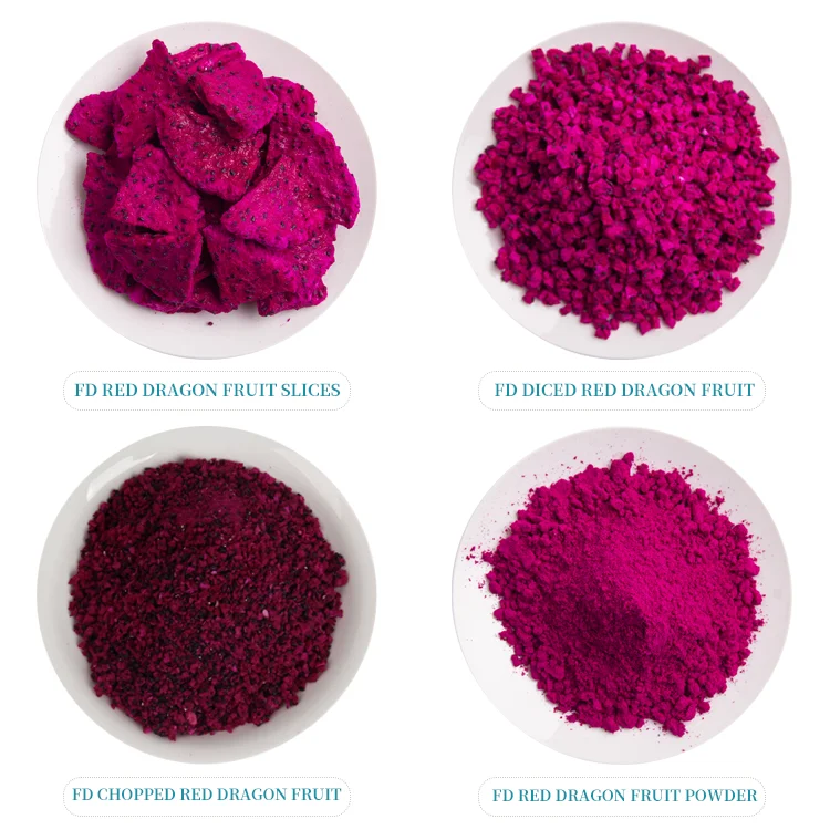 Hot selling fruit snack Product Freeze-Dried freeze dried white Red Pitaya Fruit 10kg Dragon Fruit supplier