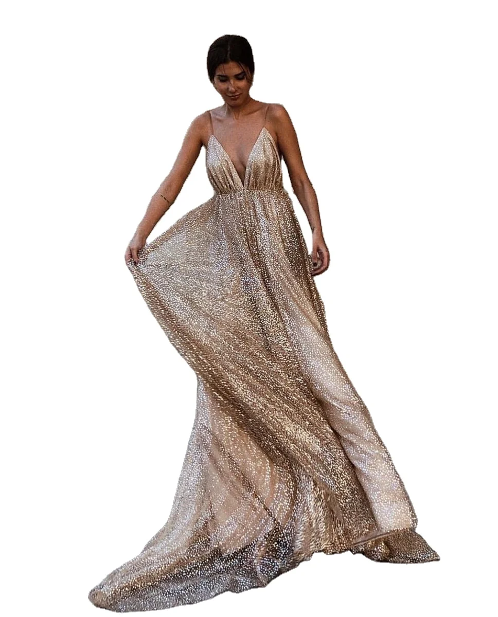 Распродажа, соблазнительное роскошное вечернее платье подружки невесты с глубоким v-образным вырезом без рукавов, 2021