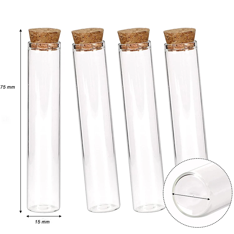 Test Tubes Thick Drug Adapter Outdoor Pyrex Containers Extraction Tool Jars Bulk Candy Heater Replacement Corks Gift Glass Tubes