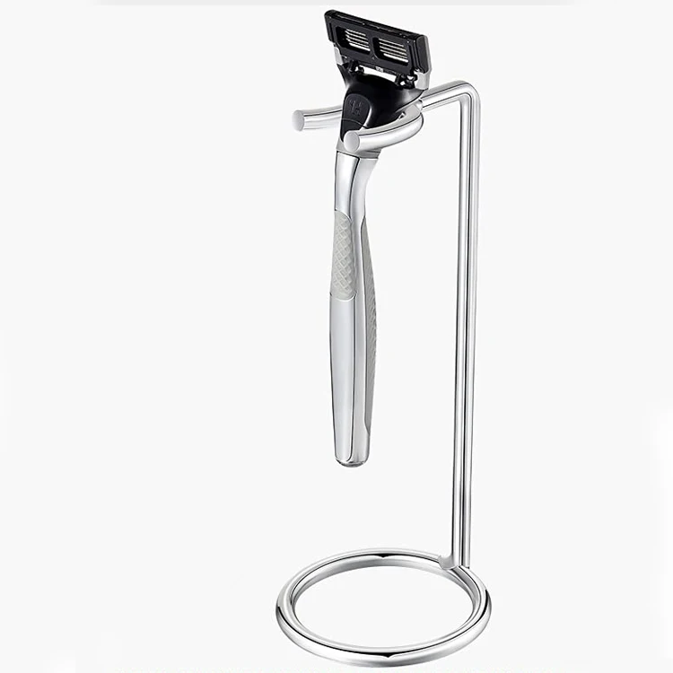 Хромированный металлический безопасный держатель для бритвы Мужская кисть бритья бороды