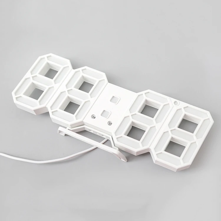  KH-CL076 офисное украшение для дома настольный стол современные цифровые 3D белые светодиодные настенные часы светящиеся