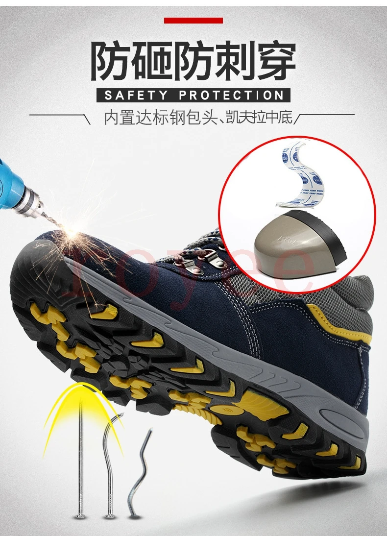 wholesale men for work Black Shoes Safety Boots for Men Indestructible Work Sneakers Protective Steel cap Shoes zapatos mujer
