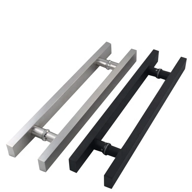 
Simple door handle stainless steel shopping mall office business sliding door handle frosted tempered glass door American handle 