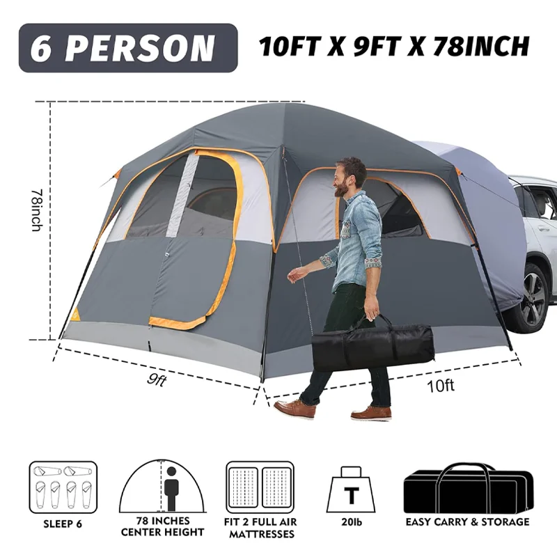 Outdoor SUV Folding Camping Car Tent Good Quality  Extension Camper Trailer Tent