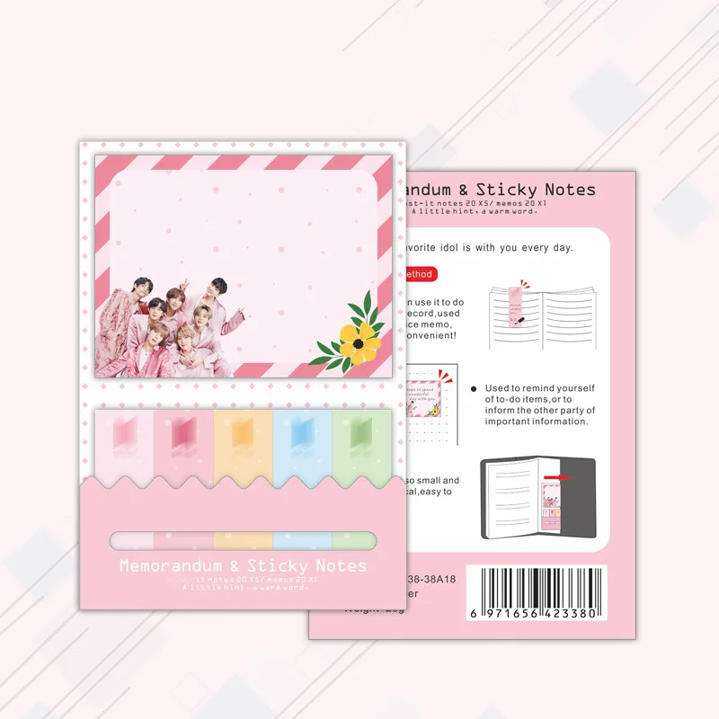 Оптовая продажа товаров KPOP Idol Bangtan Boys JK V JIMIN Memo Pad Sticky