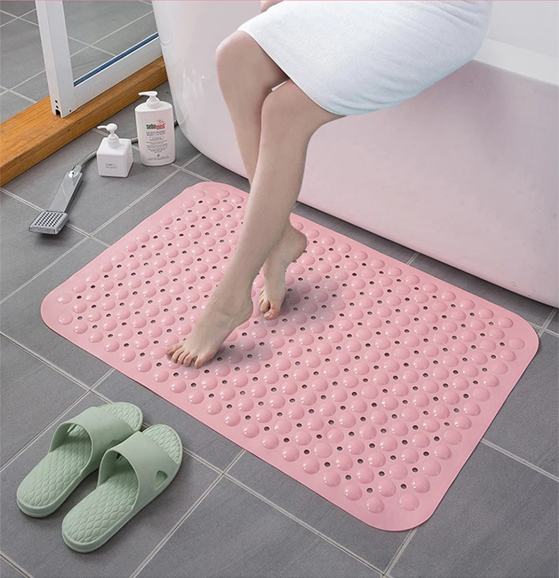 Washable PVC waterproof drops oval foot massage Suction Cup Mat bathtub anti slip pvc bath mat