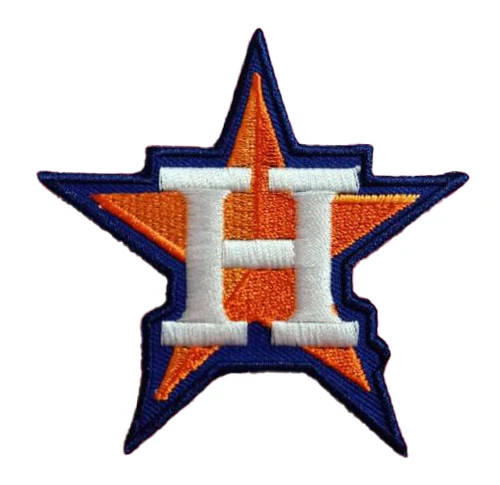Heat Press Full Embroidery Astros Patches Bags Custom Houston Astros Iron On Patch Custom For Clothing