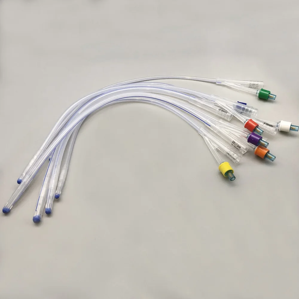 Disposable medical sterile 22fr 30cc foley catheter 3 way double way urine catheter for male